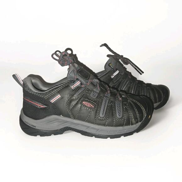 New! Keen Utility Flint 2 II Low Steel Toe Work Shoe Gray Pink Women Sz 8.5W - Picture 2 of 9